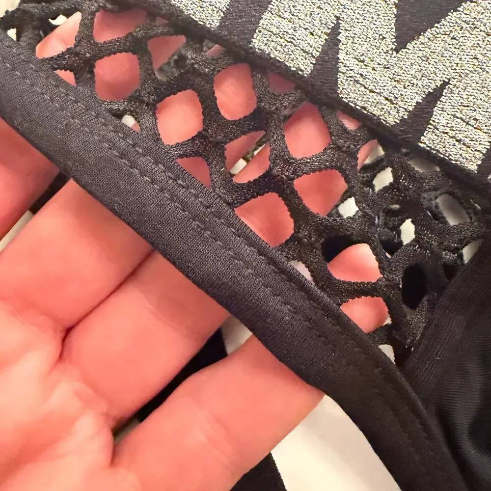 NEW Andrew Christian Massive Mesh Jock Color Black Size Large
